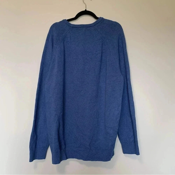 L.L. Bean blue  cotton cashmere blend sweater - Picture 4 of 4